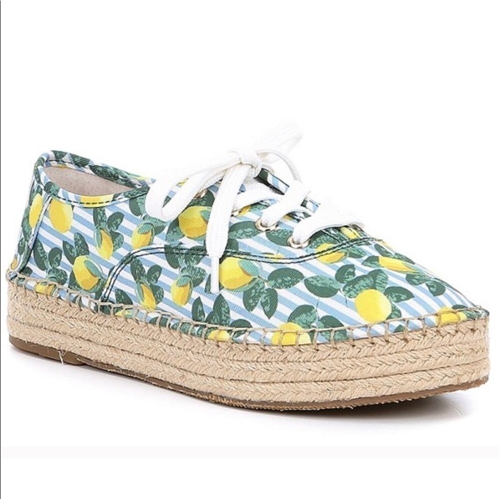 Gianni Bini Dunnigan Lemon Stripe Espadrilles Shoe